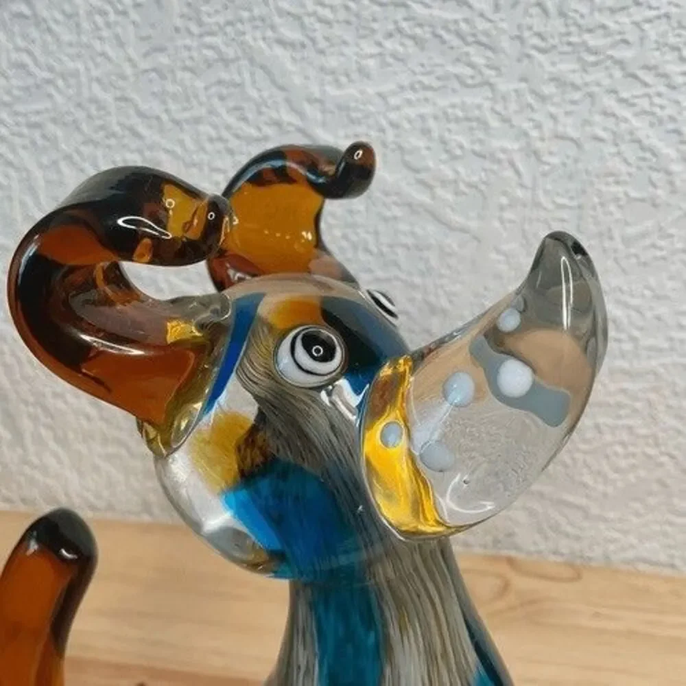 New without box Dale Tiffany Maximo Dog‎ Handcrafted Art Glass Figurine 8